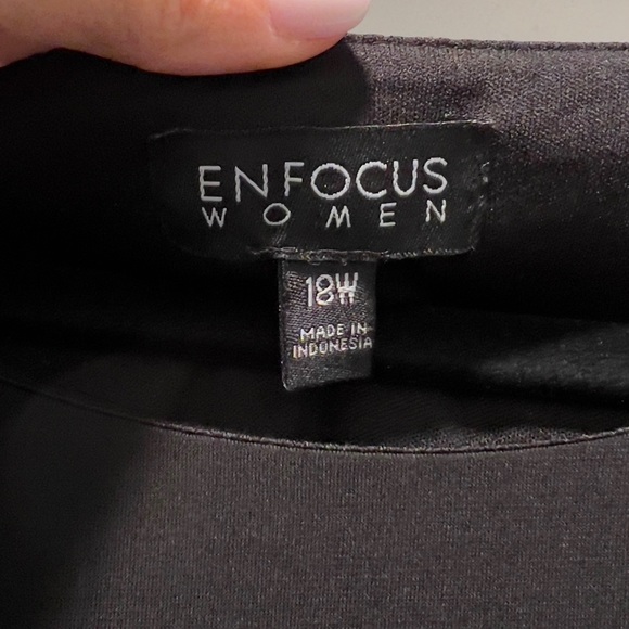 En Focus Women’s Plus Draped Mini Dress-Black - Picture 3 of 3